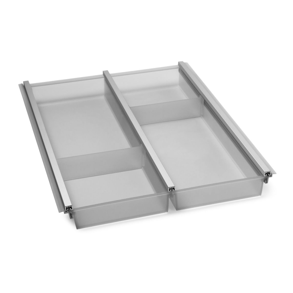 Лоток CUISIO PRO для столовых приборов, ширина фасада 400 мм, 310-335х463х55 мм, серый