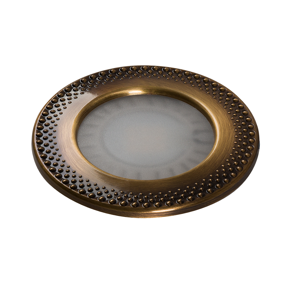 Светодиодный светильник SUN ART, 24 V, врезной, теплый, латунь