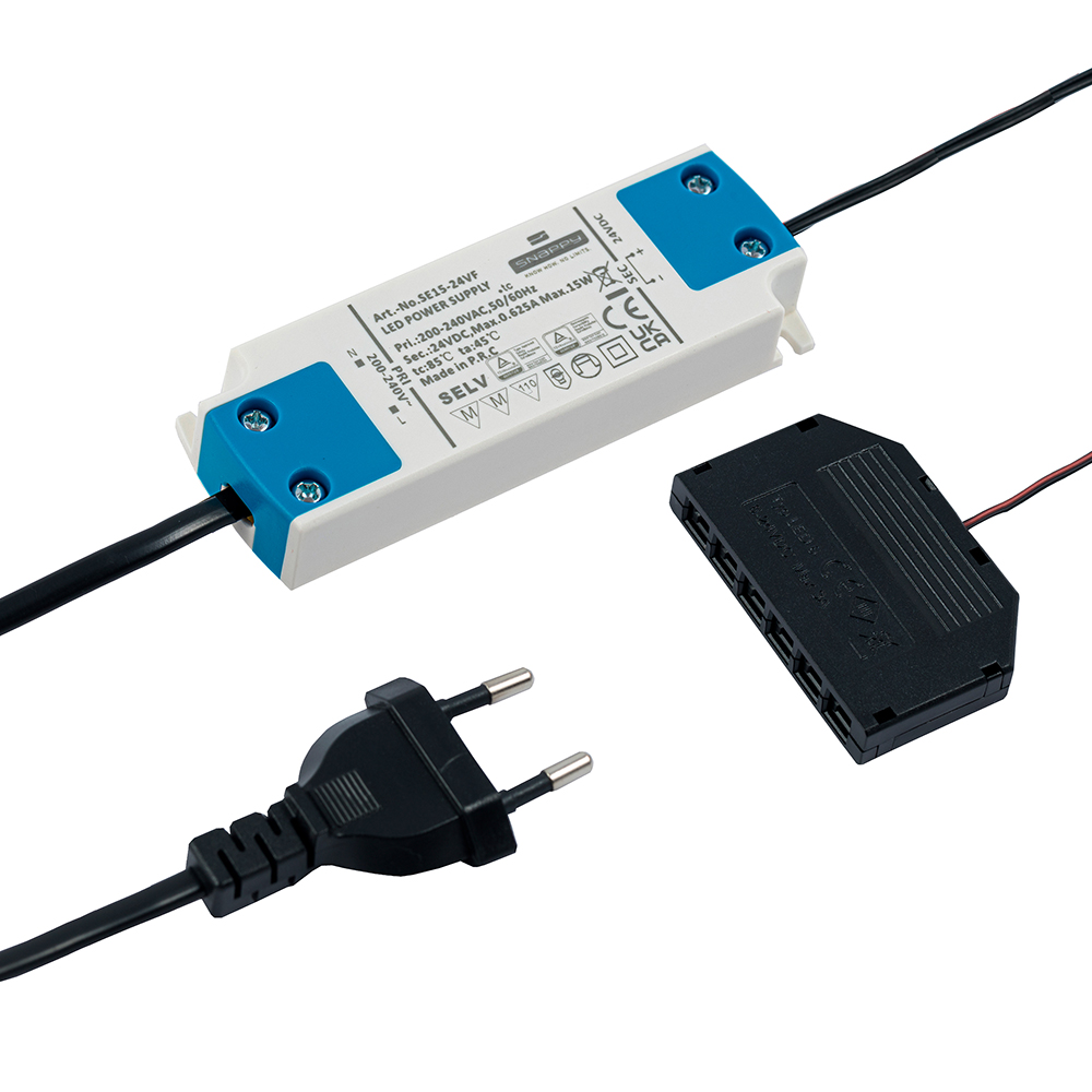 Трансформатор DLIGHT, 24 V, 15 W, подключение максимум 6-ти светильников