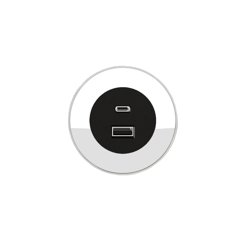 Розетка VERSADOT USB, врезная, белый