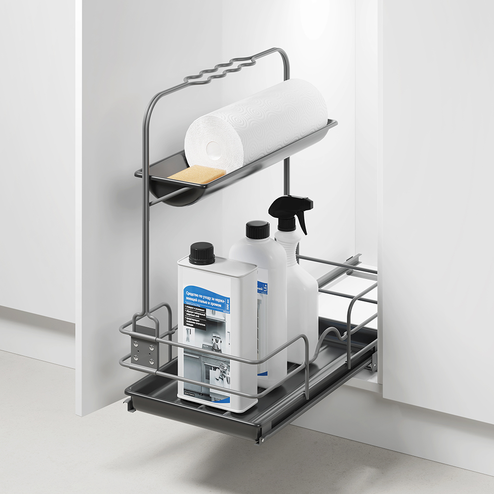 УЦЕНЕННАЯ система CLEANER, распашной фасад от 350 мм, антрацит