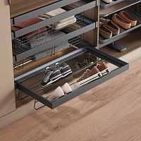 Выдвижная обувница CROCUS ULTRA, ширина 862-868 мм, антрацит