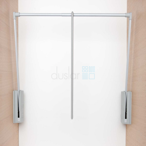 телескопический пантограф servetto для одежды, 2 шт., ширина 600-1000 мм, серый Телескопический пантограф SERVETTO для одежды, 2 шт., ширина 600-1000 мм, серый