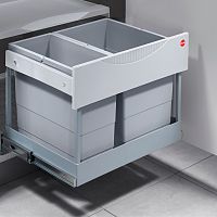 Система сортировки RAUMSPAR TANDEM S 30л, распашной фасад 600 мм, серый