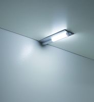 Светодиодный светильник NIKKA накладной с выключателем на движение, свет – дневной, цвет – алюминий