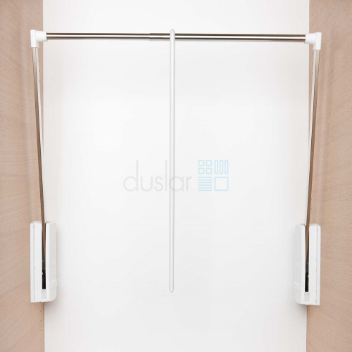 телескопический пантограф servetto для одежды, 2 шт., ширина 600-1000 мм, белый/хром Телескопический пантограф SERVETTO для одежды, 2 шт., ширина 600-1000 мм, белый/хром