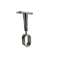 держатель проходной регулируемый для овальной штанги 30х15, крепление к полке, хром Держатель проходной регулируемый для овальной штанги 30х15, крепление к полке, хром