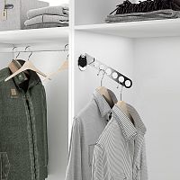 складной держатель flash для хранения вещей на вешалках, длина 275 мм, хром Складной держатель FLASH для хранения вещей на вешалках, длина 275 мм, хром