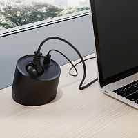 Розетка VERSASPOT USB, накладная, чёрный