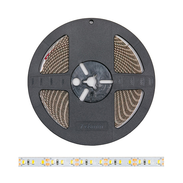 Светодиодная лента DLIGHT, ширина 8 мм, длина 10000 мм, 120 led/м, 12 V, 9.6 W/м, дневной (4000K)