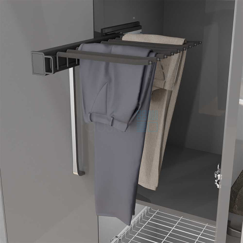 УЦЕНЕННАЯ выдвижная брючница SALLY, ширина 360 мм, левая, антрацит