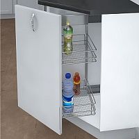 бутылочница saphir-2 45°, выдвижной фасад 300 мм, правая, хром Бутылочница SAPHIR-2 45°, выдвижной фасад 300 мм, правая, хром