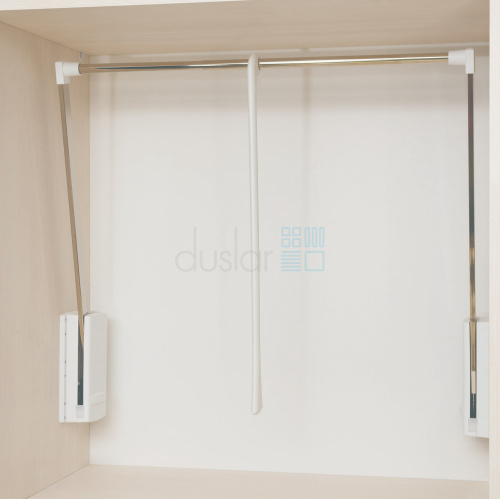 телескопический пантограф servetto для одежды, ширина 600-1000 мм, белый/хром Телескопический пантограф SERVETTO для одежды, ширина 600-1000 мм, белый/хром