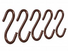 Крючок одинарный (5 шт.) для рейлинга «CHIARA Современная классика», цвет – шоколад