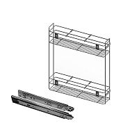 бутылочница eko 150 с двумя полками, хром, комплект шариковых направляющих с доводчиком Бутылочница EKO 150 с двумя полками, хром, комплект шариковых направляющих с доводчиком
