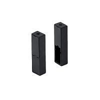 комплект держателей с заглушками для штанги, крепление к полке или боковине, черный Комплект держателей с заглушками для штанги, крепление к полке или боковине, черный