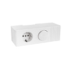 Блок EUROBOX (розетка и выключатель), белый FURNIKA (ФУРНИКА)