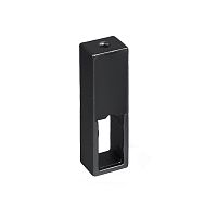 проходной держатель с заглушками для прямоугольной штанги dias, крепление к полке, черный Проходной держатель с заглушками для прямоугольной штанги DIAS, крепление к полке, черный