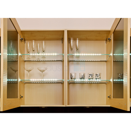 Светодиодный светильник ZETA GLASLINE для стеклянных полок, длина 359 мм, теплый, прозрачный