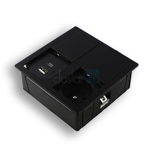 розетка versahit usb, врезная, чёрный Розетка VERSAHIT USB, врезная, чёрный