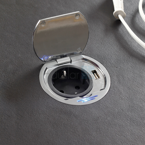 розетка ring, врезная, нержавеющая сталь Розетка RING, врезная, нержавеющая сталь