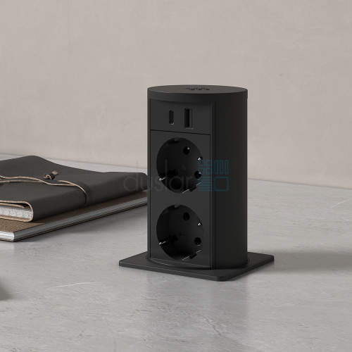 розетка versalift usb, врезная, черный Розетка VERSALIFT USB, врезная, черный