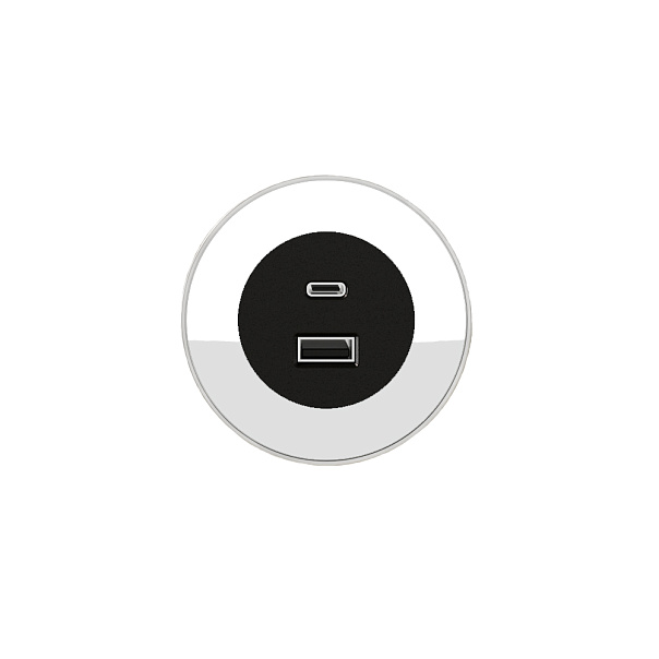 Розетка VERSADOT USB, врезная, белый