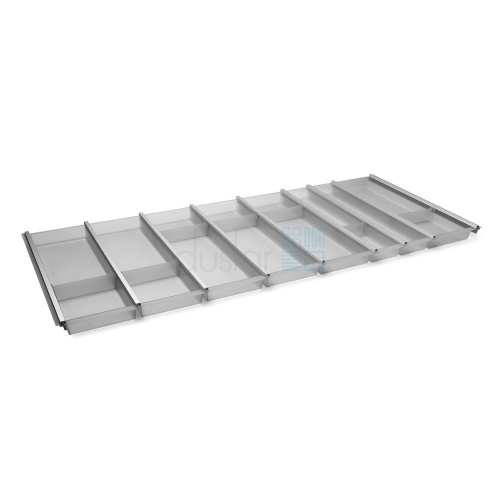 Лоток CUISIO PRO для столовых приборов, ширина фасада 1200 мм, 1095-1120х463х55 мм, серый
